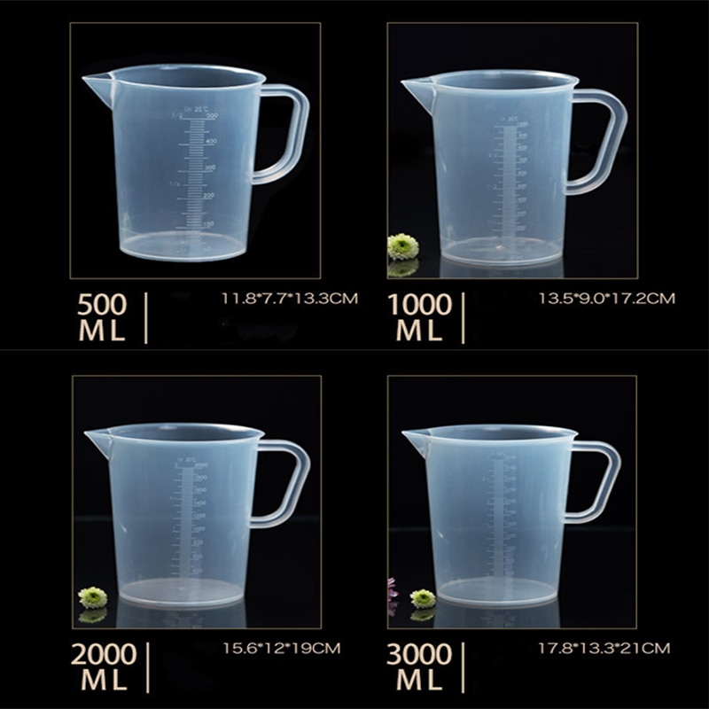 500/1000/2000/3000/5000ML Plastic Measuring Cup Jug Pour Spout Surface Kitchen Tool Supplies Style