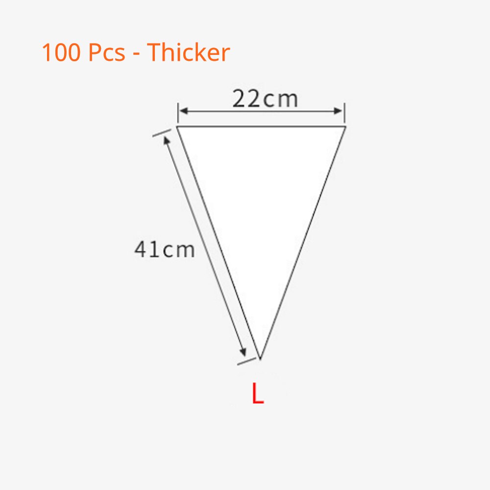 20/100Pcs Gebak Zakken Taart Decoratie Keuken Icing Voedsel Voorbereiding Zakken Cup Cake Piping Gereedschap Voor bakken Dikker: 100Pcs Thicker L