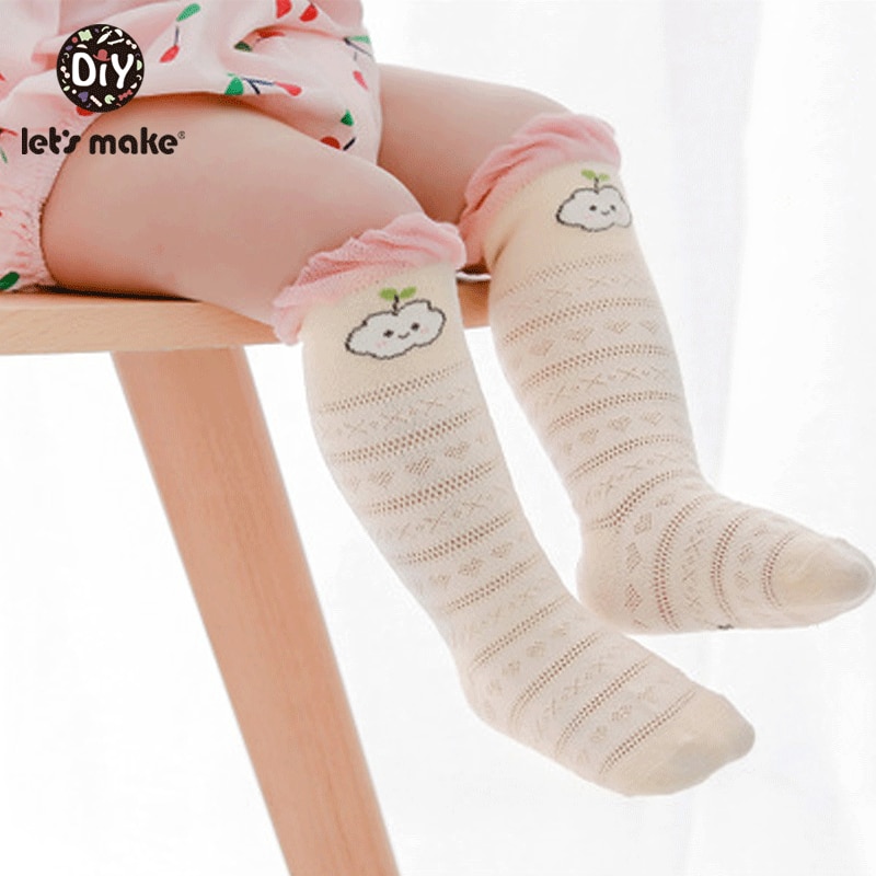 5 Pairs/Pack Baby Socks Cotton Ankle Socks Newborn Toddler Anti-slip Floor Sock Baby Girls Summer Style Mesh Sock For 0-3 years