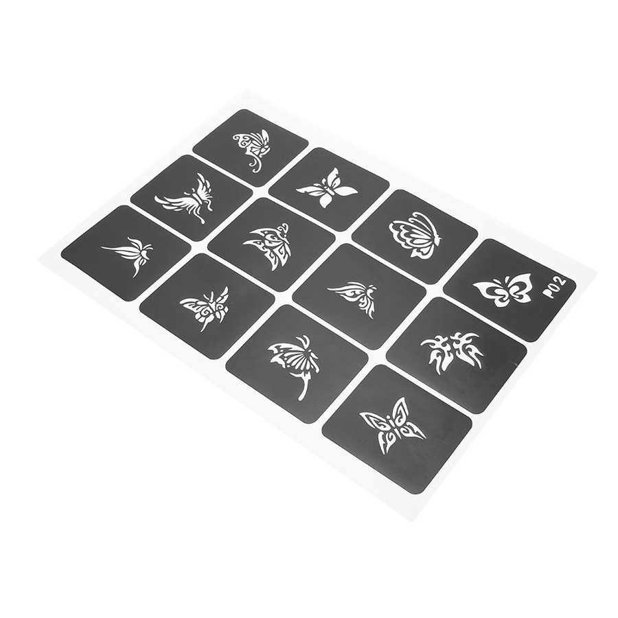 4 Sheets Temporary Tattoo Stencils Reusable Small Vicedeal 4 Sheets Temporary Tattoo Stencils Reusable Small Vicedeal