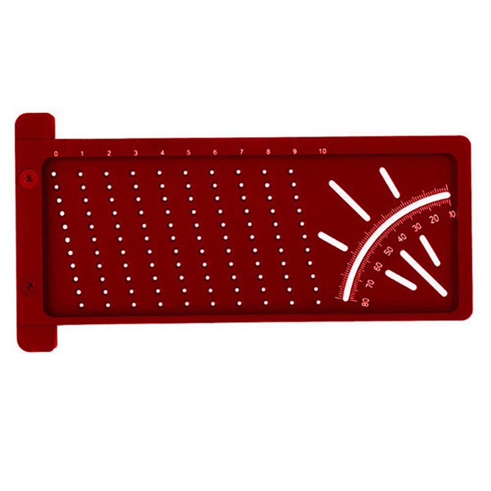 ABEDOE plastikowa precyzyjna obróbka drewna skryba znak linia miernik t-rodzaj przechodzić-na zewnątrz linijka Cieśla pomiar narzędzie pomiarowe: Czerwony