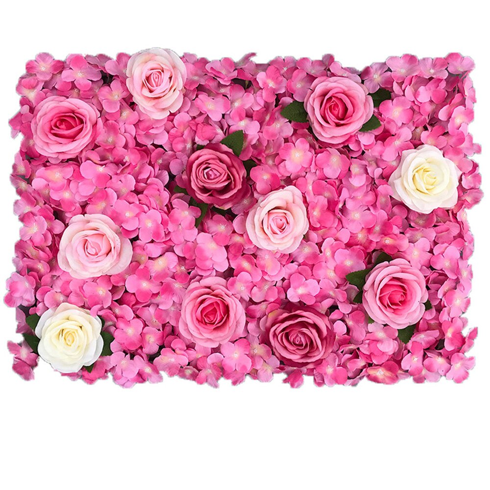 40 x 60cm blomsterveggpanel silke rose kunstige blomster full rose bryllup blomsterdekorasjon for bryllup bakteppe dekorasjon: 12