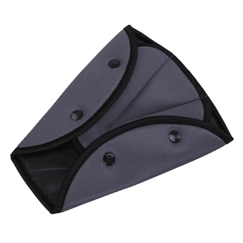 1pcs Car Safe Fit Seat Belt Adjuster Car Safety Belt Adjust Device Triangle Baby Child Protection Baby Safety For Baby: Gray