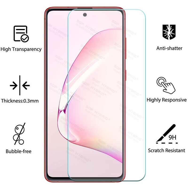 Vidrio templado para Samsung Galaxy Note 10, Note 10, S10 lite, 10 lite, S10lite, película de protección HD, protector de luz Sklo, cubierta completa, 3 uds.