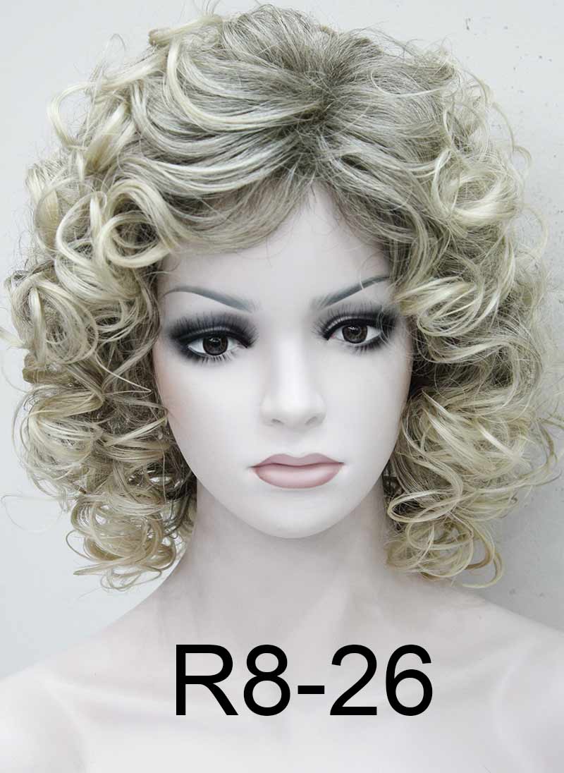 StrongBeauty-Peluca de cabello Natural para mujer, Pelo Rizado medio, negro/marrón oscuro, sintético, completo: R8-26