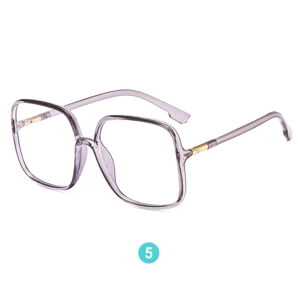 Gafas de Metal de gran tamaño para hombre y mujer, lentes con bloqueo de luz azul, cuadradas, Estilo Vintage, 1 unidad: 5