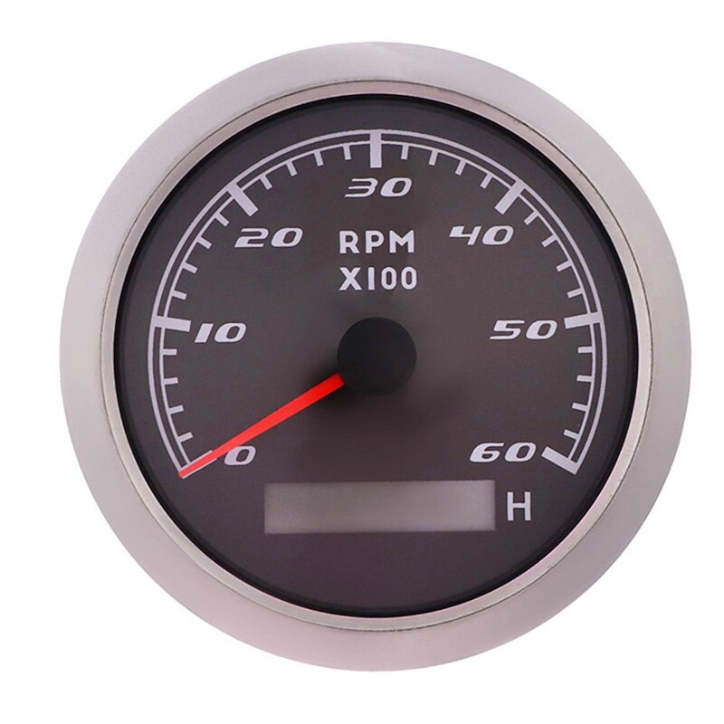 6000 rpm Tachometer Marine Tacho Meter Gauge With Red Backlight LCD Hourmeter Digital Tacho Meter Sensor: BS