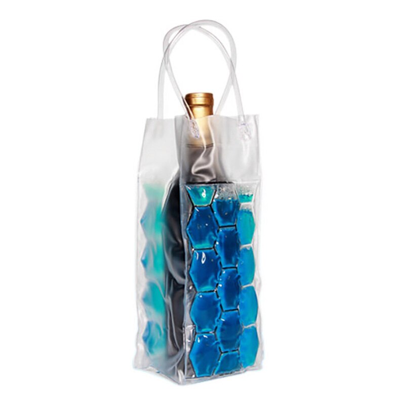 Wine Chill Bag Wine Chiller Ice Plastic Bag Wine Cooler with Handle Hogard