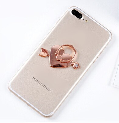 Heart Mobile Phone Stand Holder Metal For iPhone Huawei Ring All Phone Finger Ring Mobile Phone Stand Diamond: J