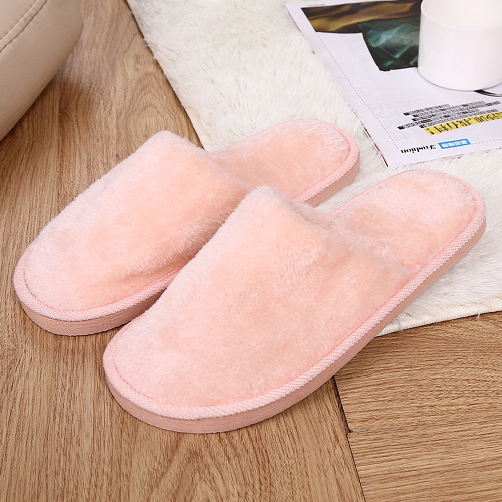 Chaussures antidérapantes pour hommes et femmes, pantoufles chaudes en peluche pour la maison, chaussures de chambre à coucher