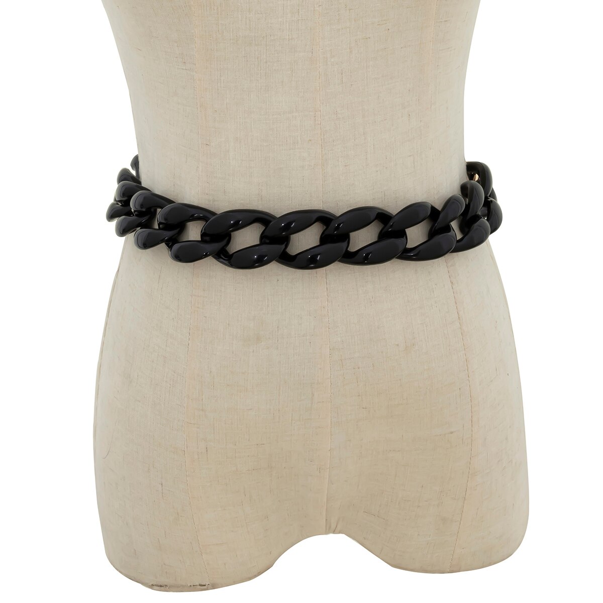 Shixin Punk Ccb Dikke Link Chain Taille Riem Vrouwen Goth Zwart/Wit Ketting Riem Vrouwelijke Voor Jurk Accessoires Kettingen lanyards Jeans: Black