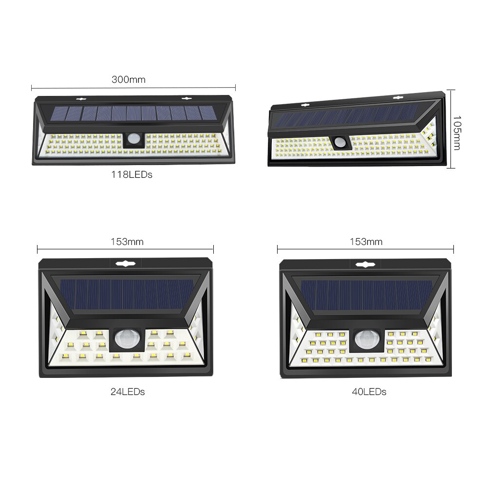Solar Power Garden Path light PIR Motion Sensor LED Solar lamp Yard Outdoor Pathway Security Wall lights Rechargeable lamp