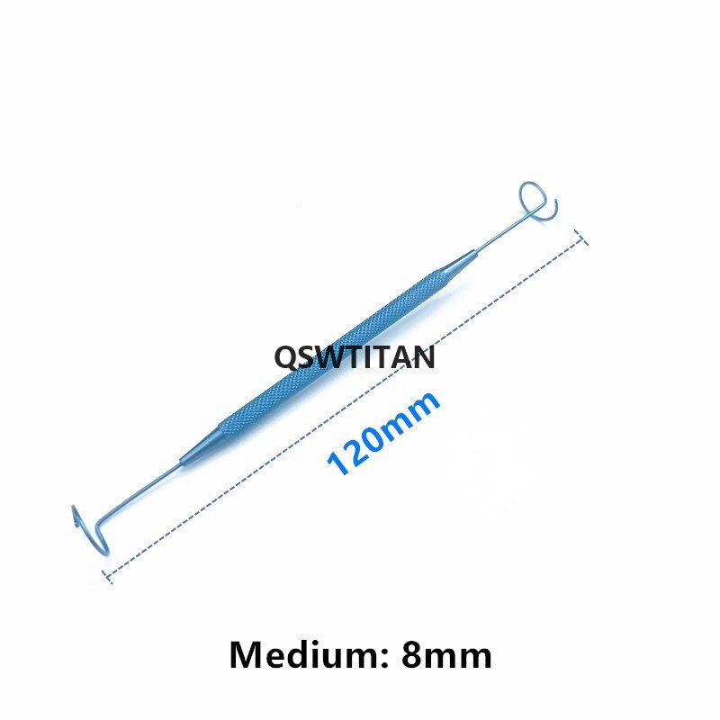 Titanium double ended pigtail ophthalmic probe eye surgical instruments: Ti- Medium