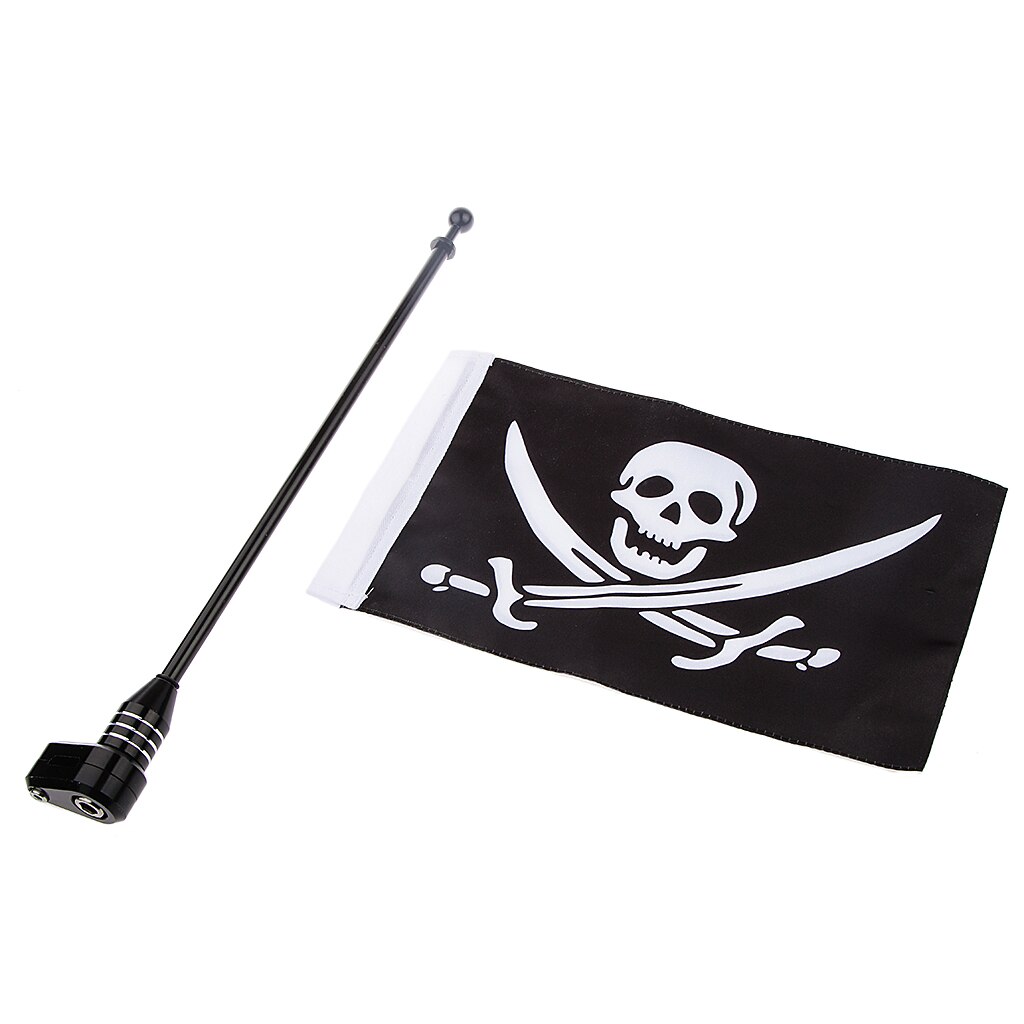 Motorcykel kranium flag flag sissybar stil stænger til scooter
