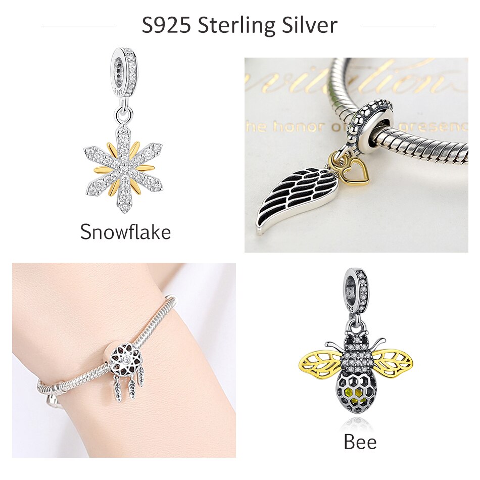 Silver Charms Fit Original Charm Bracelet Necklace 925 Sterling Silver Tree Love Heart European Charms Beads DIY Jewelry