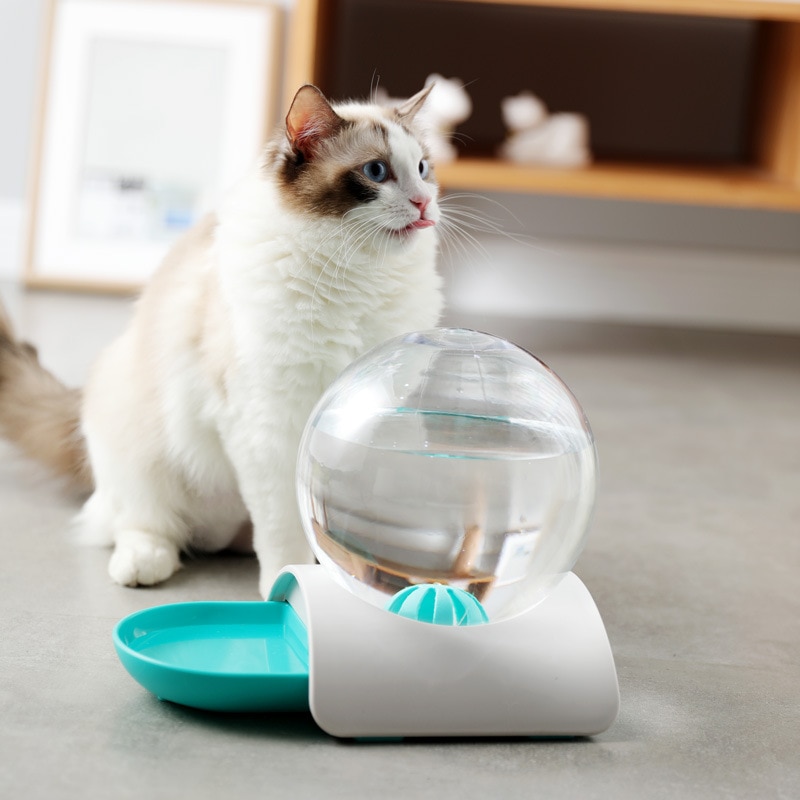 Pet Large Capacity Automatic Bubble Feeder Dog Cat Dish Water Fountain Drinking Bowl Auto Dispenser Food Feeding Drinker