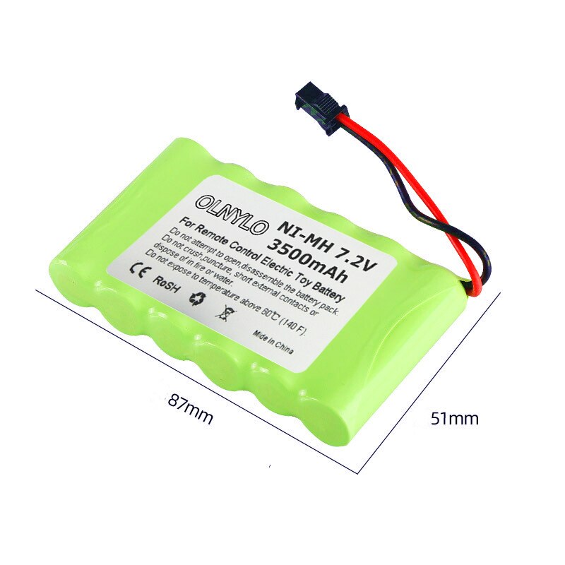 7,2 V 3500mAh Ni-Mh Akku und Ladegerät einstellen Für Rc Spielzeug Autos Panzer Lkw Roboter Pistolen Boote AA 7,2 V NI-MH Akku: 1Stck