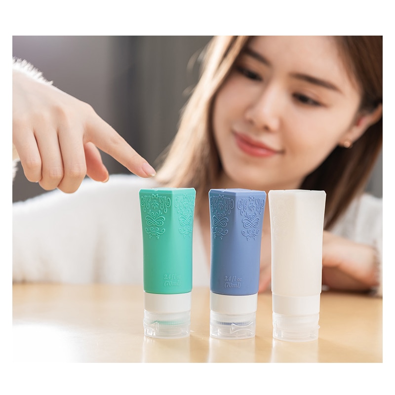 1Pc Silicone Refillable bottle Portable Hand Sanitizer Squeeze Bottle Travel Sorage Lotion Container Empty Bottle Household Tool