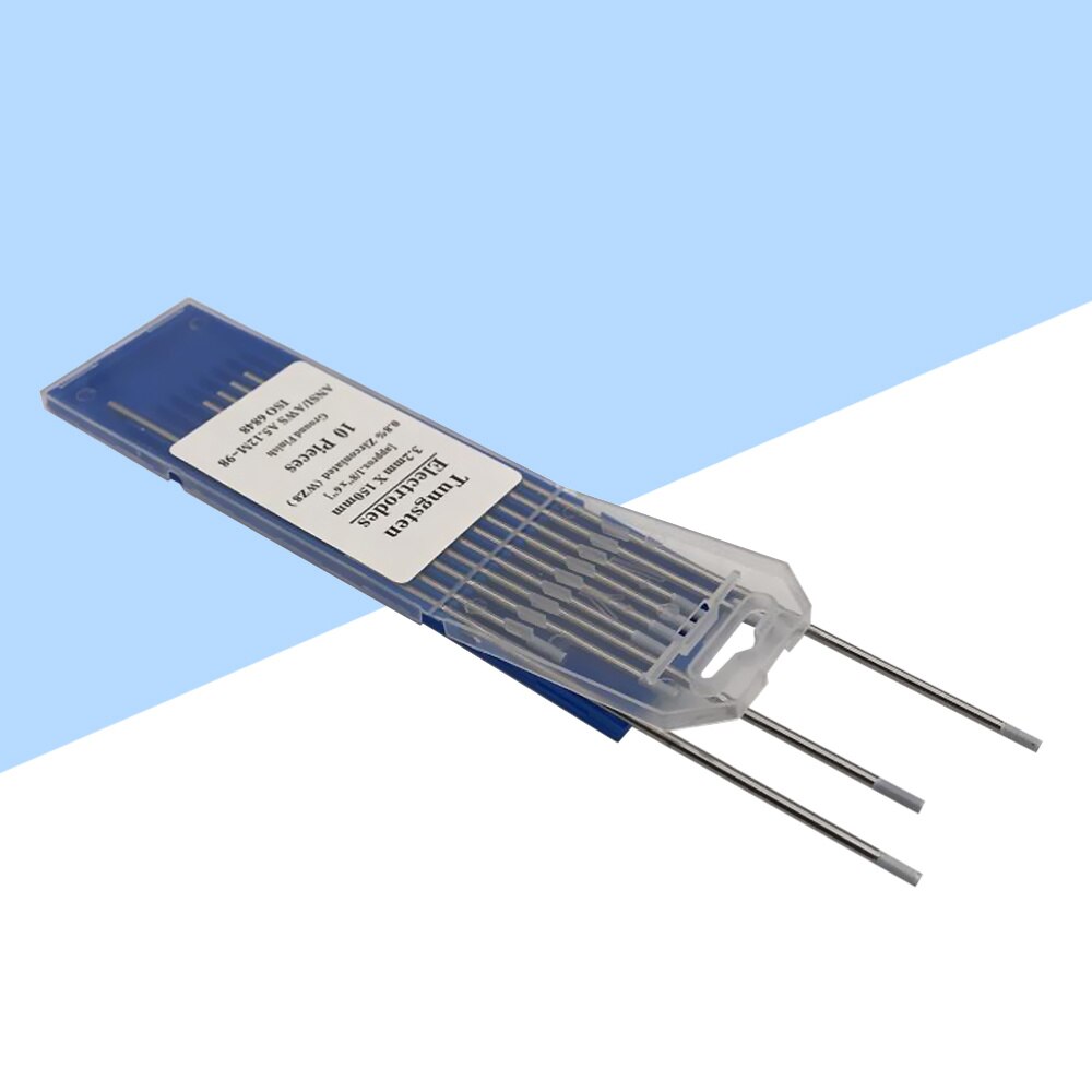 10 uds/1 bolsa TIG electrodos de tungsteno de soldadura 0.8% zirconiado WZ8 electrodos de tungsteno varillas de soldadura (1,0 MM x 150MM): Silver 3