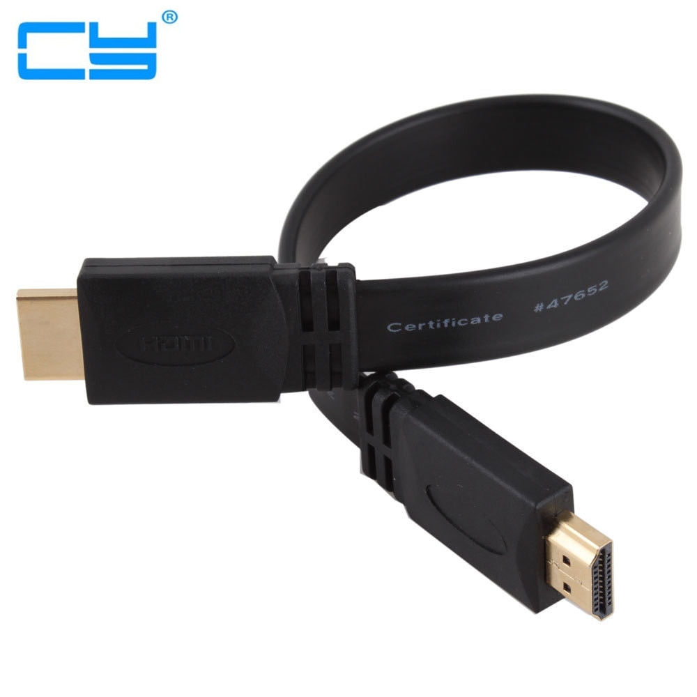 1.4 Version 3D Gold Plated Plug HD -compatible Flat Port Wire Cable 25cm Short Cabo HD -compatible for HDTV XBOX PS3