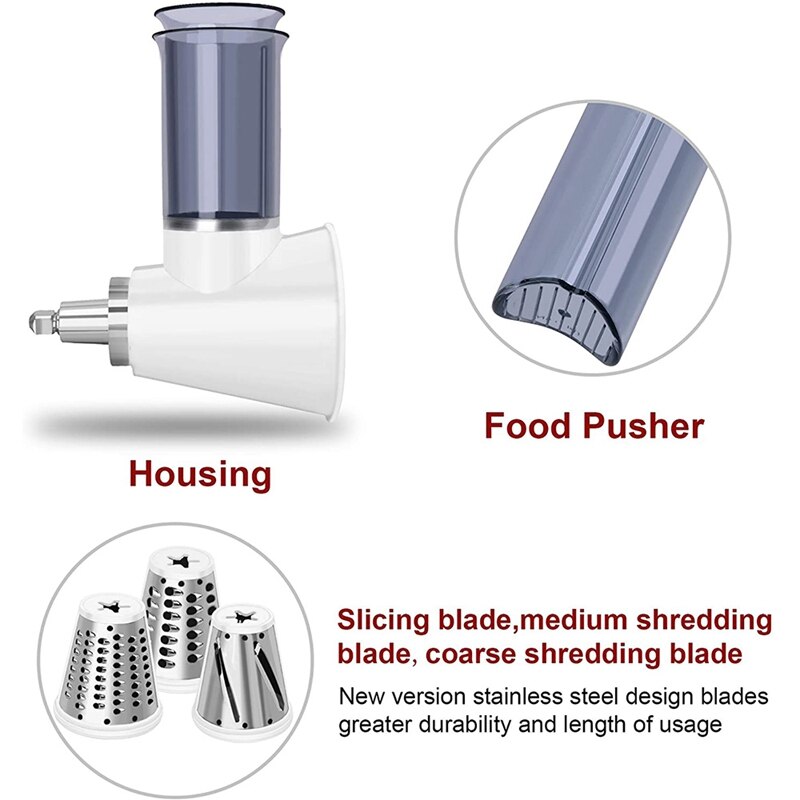 Slicer/Shredder Attachment for KitchenAid Stand Mixers,Cheese Grater Attachment Slicer Attachment for KitchenAid