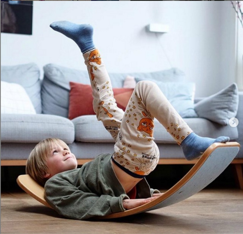 Houten Balance Board Kinderen Gebogen Wip Yoga Fitness Apparatuur Body Building Baby Indoor Speelgoed Kids Outdoor Sport