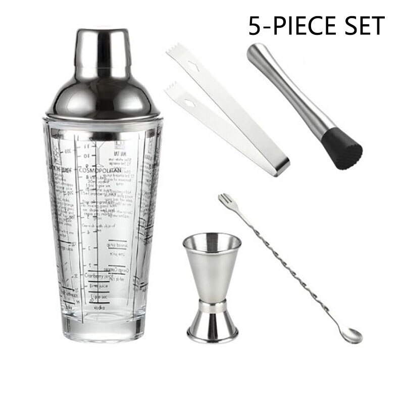 Stainless Steel Cocktail Shaker Set Measuring Cup ... – Grandado