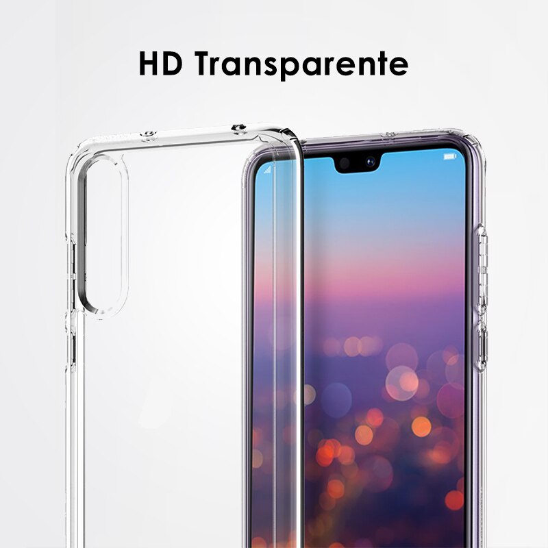 Capa de silicone tpu em gel para celular, proteção transparente ultra fina para smartphone huawei p20 pro