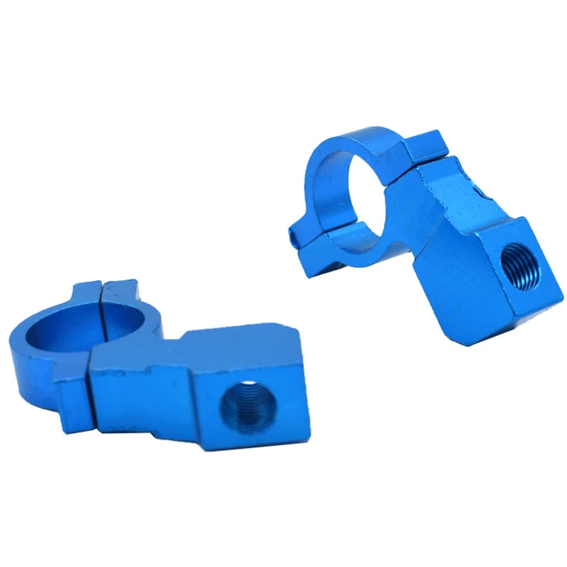 2 stuks motorfiets fiets atv achteruitkijkspiegel beugel mount adapter houder klem schroef cnc aluminium 22 mm 7/8 "stuur universeel: Lavendel