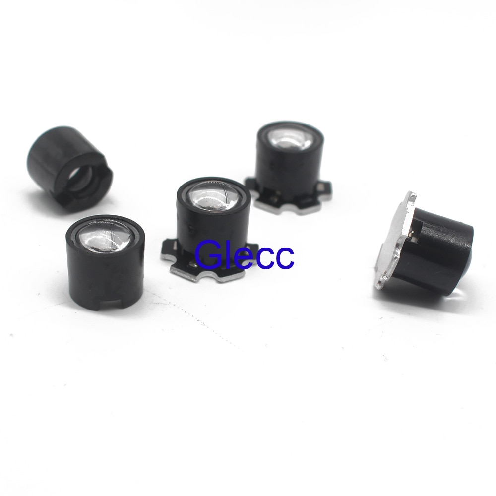 Black 10/15/30/45/60 Degree LED LENS Reflector Collimator 14.5mm For 1W 3W 5W High Power Star LED Light