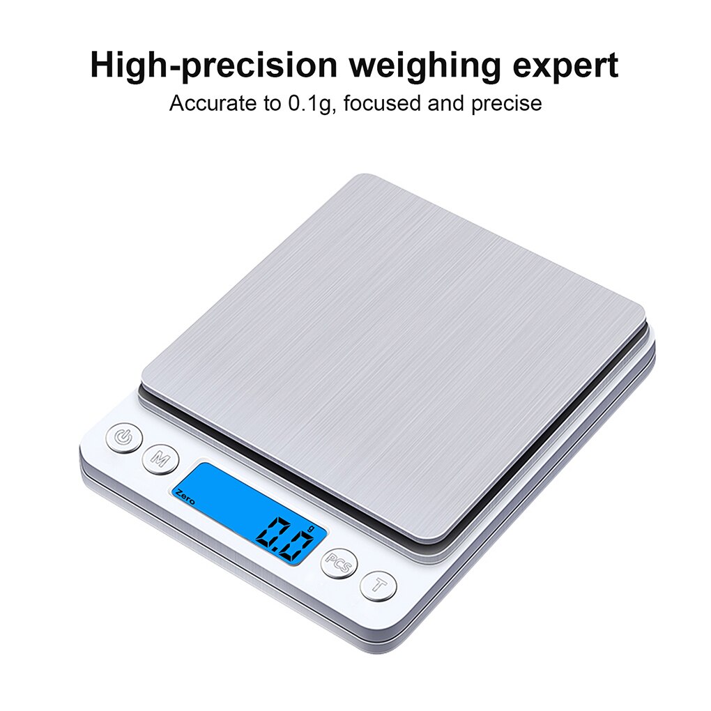 Kitchen Food Scale Fruit Vegetable Coffee Digital Scale Kitchen Weight LCD Display Precision For Jewelry Weighing Device 3kg/0.1