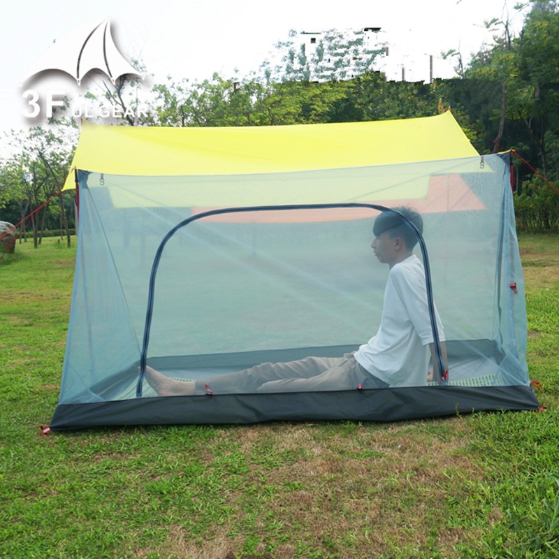 Tenda de acampamento para 2 pessoas 3f ul gear, barraca de camping para o verão, corpo da barraca, tenda interna, ventilação/malha leve, mosquiteiro