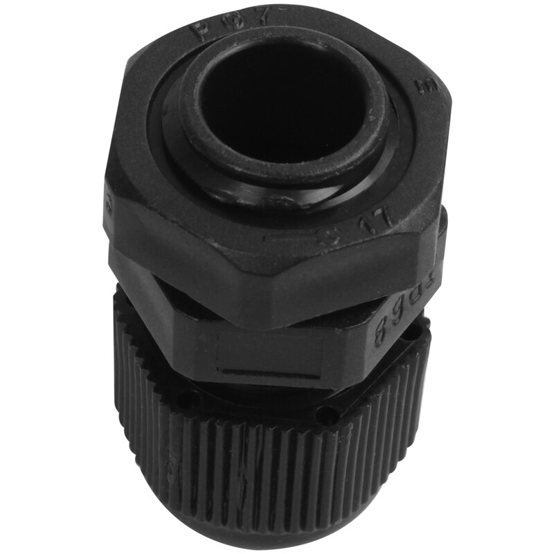 PG7 Black Nylon Waterproof Strain Relief,Cord Grip,Cable Gland 3.5-6 mm 50pcs
