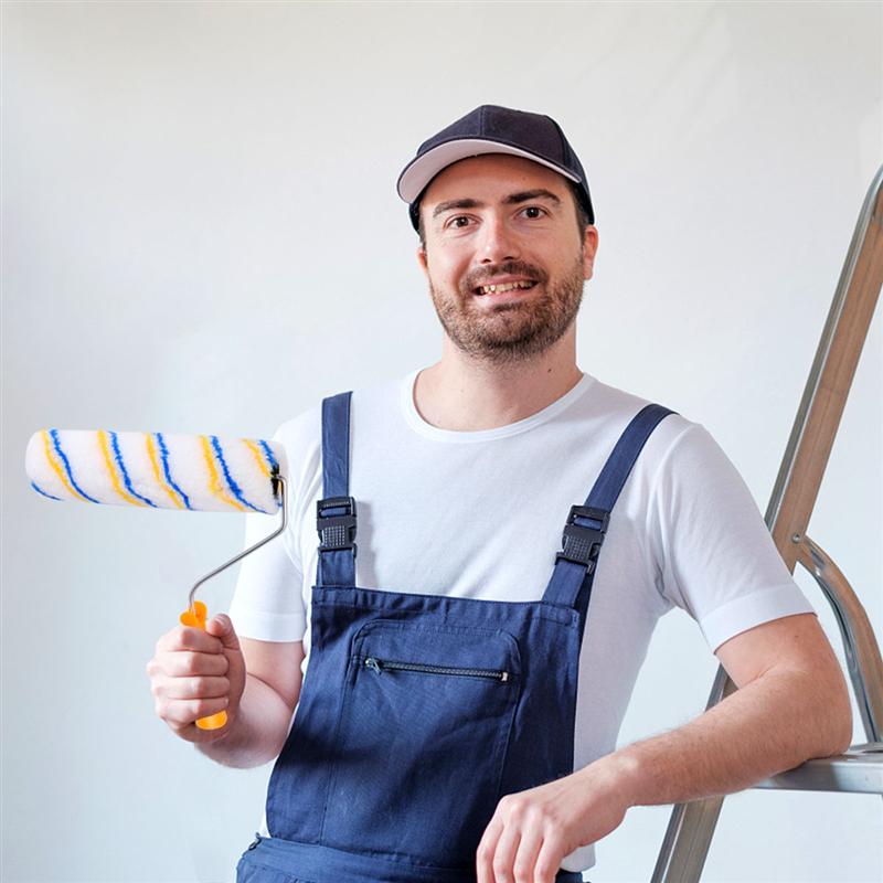 4pcs Paint Brushes 250mm Ceiling DIY Wall Painting Brushes Roller Paint Brush Painting Tools for Home Dorm Office