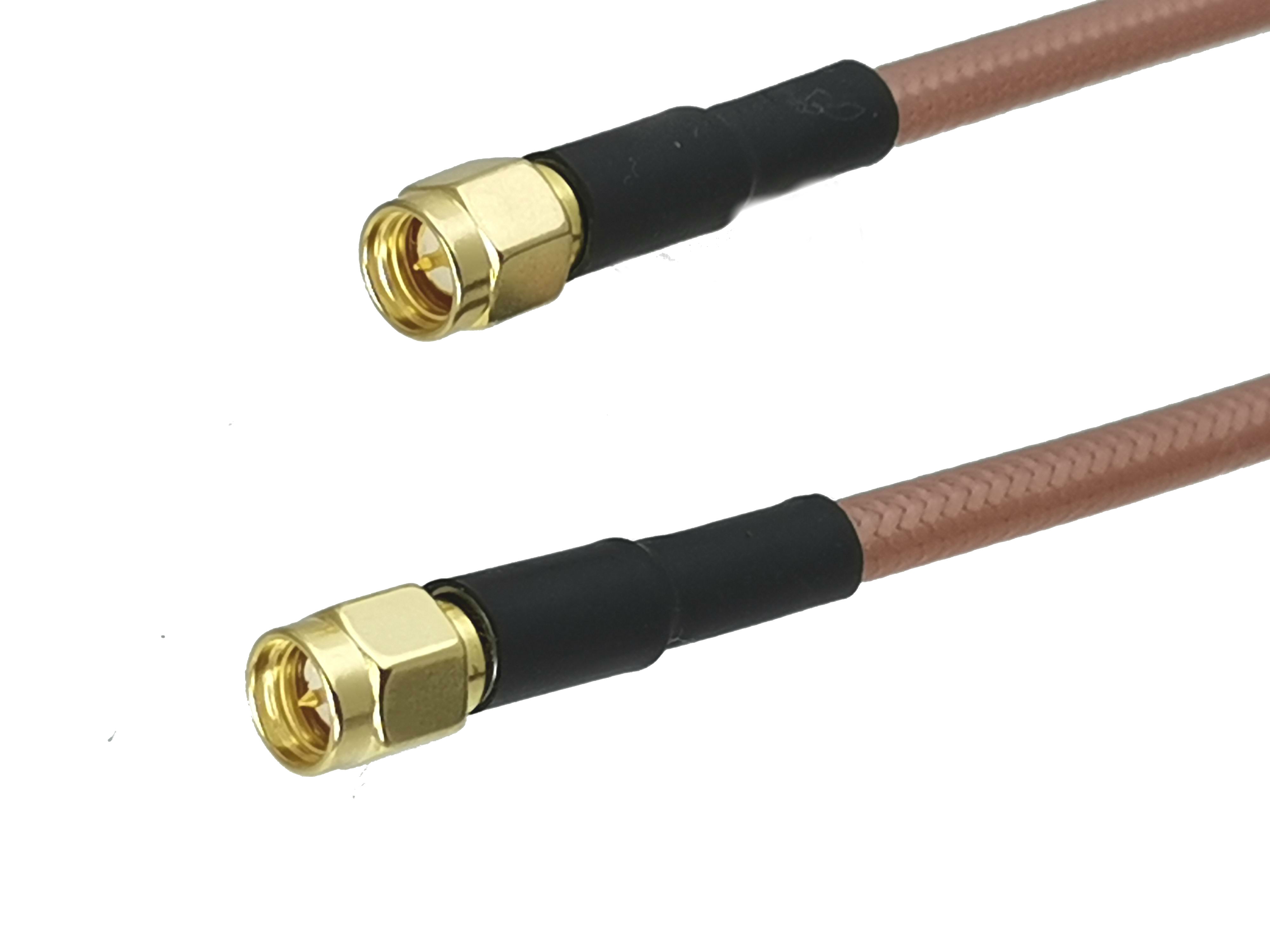 1Stck RG142 SMA stecker auf SMA stecker Gerade Stecker RF koaxial Jumper Zopf Kabel 6 zoll ~ 10M