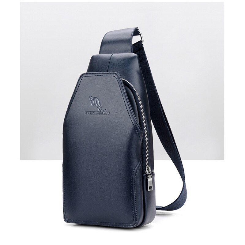 YUES sac de poitrine de kangourou sac à bandoulière unique en cuir hommes sacs à bandoulière sac à dos taille Pack loisirs sac Messenger