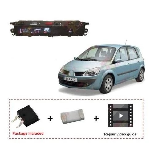 Ensemble d&#39;instruments de tableau de bord pour Renault Scenic 2, écran LCD numérique, Kit de réparation Mosfet