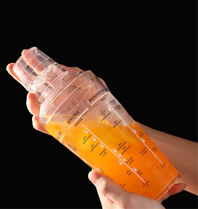 Acrylic measuring cup cocktail Shaker Cup Measurement Boston Shaker Drink Martini Mixer Bartender Bottle Wine Beer KTV Bar Tools