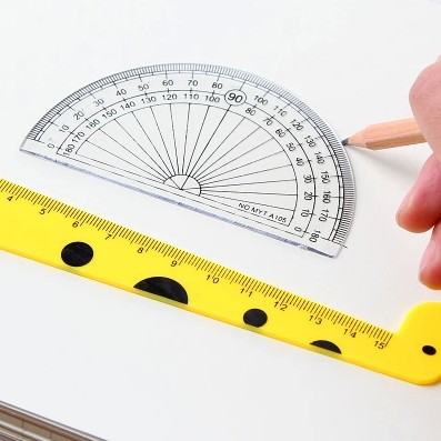 cute colorful Animal ruler set 4 style Triangle plate straightedge rulers a set super kawaii school student