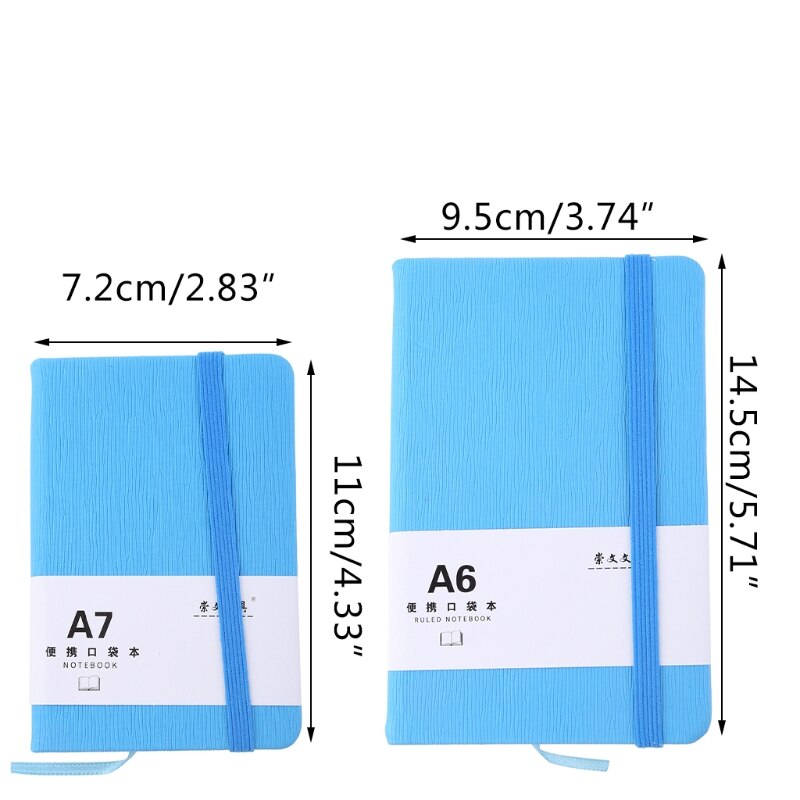 Bloc-notes A7 A6 avec courroie à ressort, Mini poche en cuir PU, pour ordinateur Portable de voyage, directe