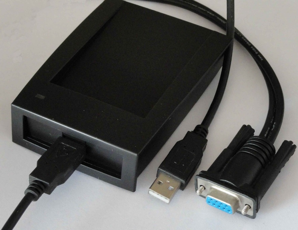 Lecteur/graveur de bureau 13.56MHz ISO 15693 RFID avec interface RS232 + SDK gratuit + étiquette de test,
