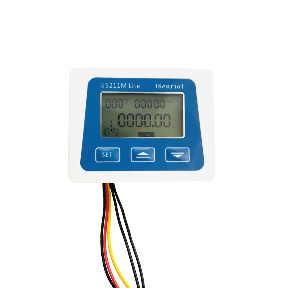 US211M Lite Portable Digital Flowmeter and Turbine Water Flow Sense SS BSPP G1 1/2" USS-HS121TA Sensor Zhongjian iSentrol: digital display