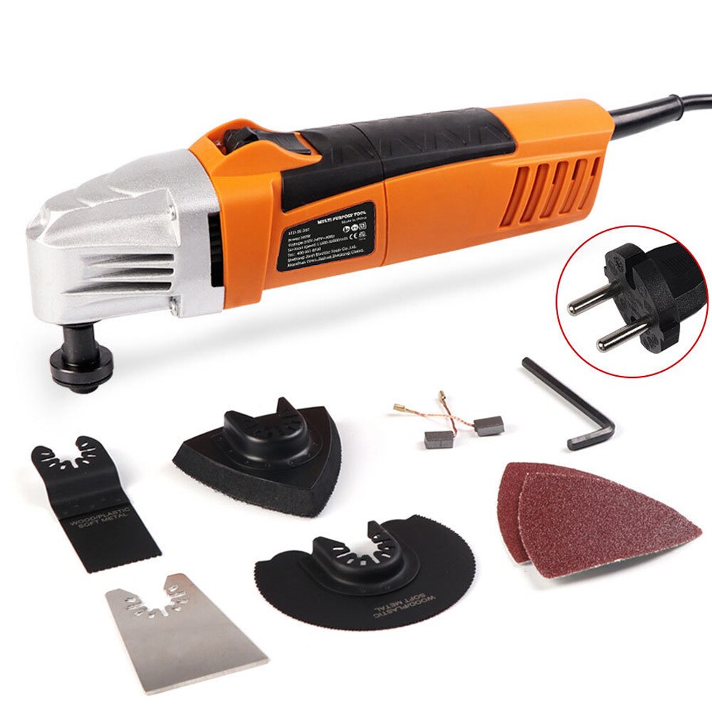 Oscillating Multi Saw Various Speed Electric Trimmer Woodworking Swing Shovel Multi Purpose Tool with Sanding Sheet Saw Blade