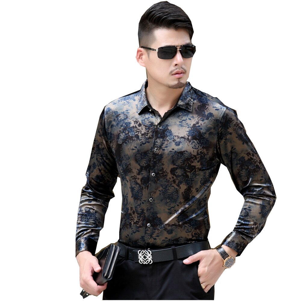 HETOBETO Mannen Dress Shirts Lange Mouw Fluwelen Shirt Volledige Man Business Shirts Masculina Camisa Vetement Homme