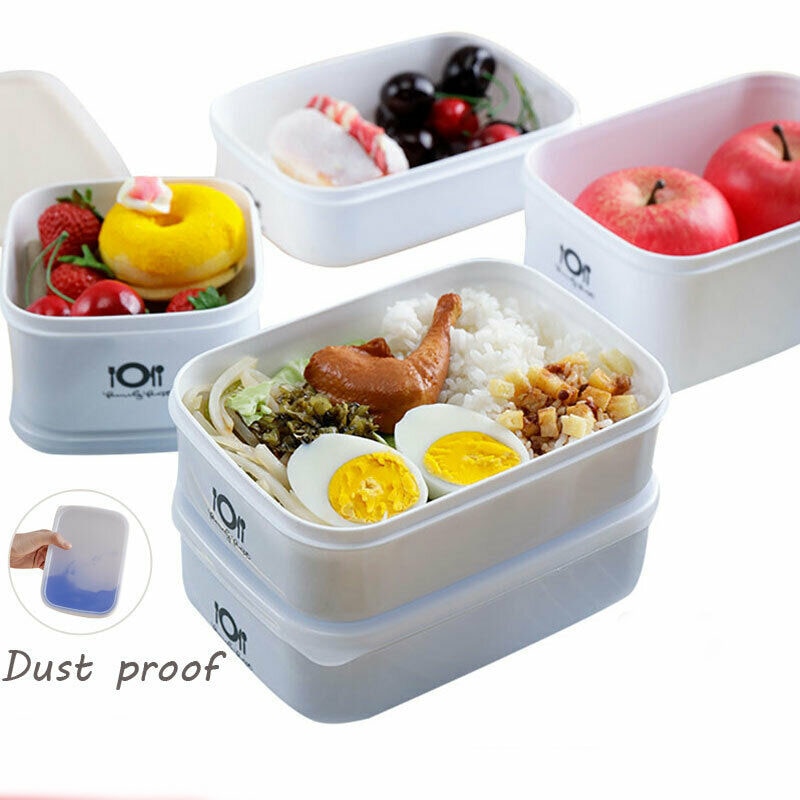 700ml Portable Healthy PP Material Lunch Box 1 Layer Bento Boxes Microwave Heating Dinnerware Food Storage Container Foodbox