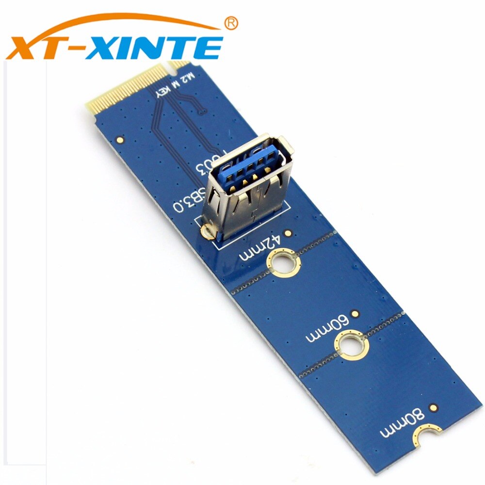 XT-XINTE M.2 to PCI-E X16 Slot Transfer Card Mining Pcie Riser Card VGA Extension Cable Minner Extender Graphics Adapter Card