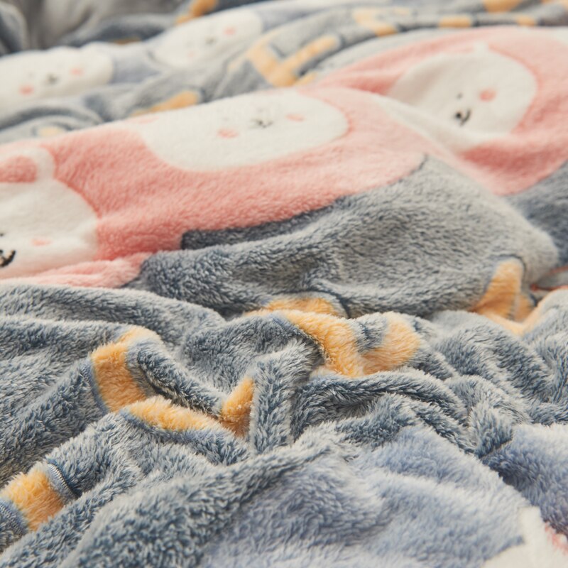 Winter Flanell Bettbezug 1 stücke Weiche Warme Korallen Vlies Decke Halten Warme Bett Decke Abdeckungen 220x240 Waschen bettwäsche Heim Textilien