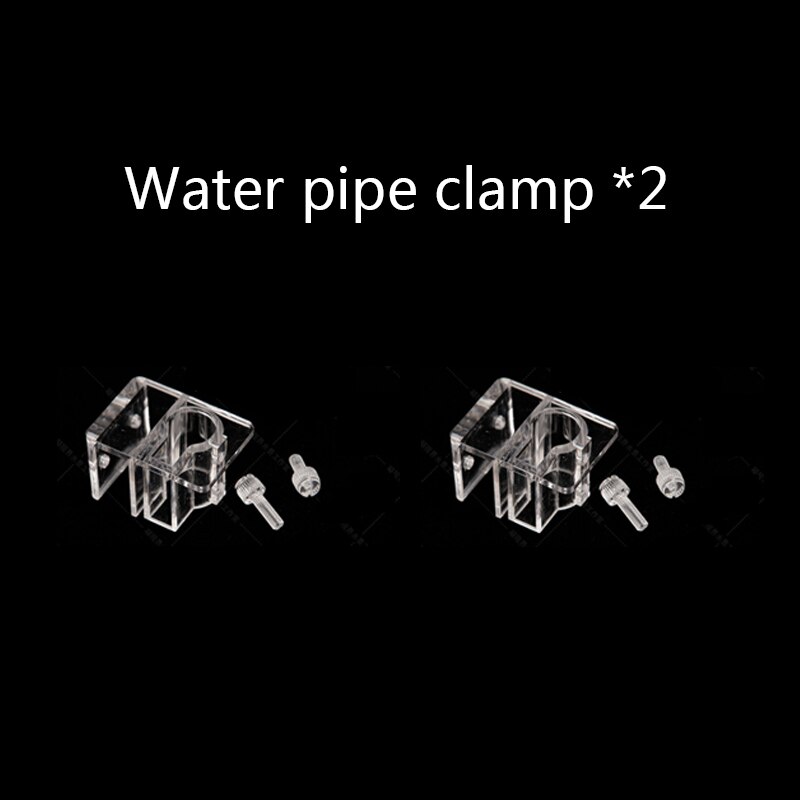 Aquarium glass water inlet and outlet oil removal film water inlet set filter barrel water inlet and outlet pipe holder: Fixing clip 2pcs