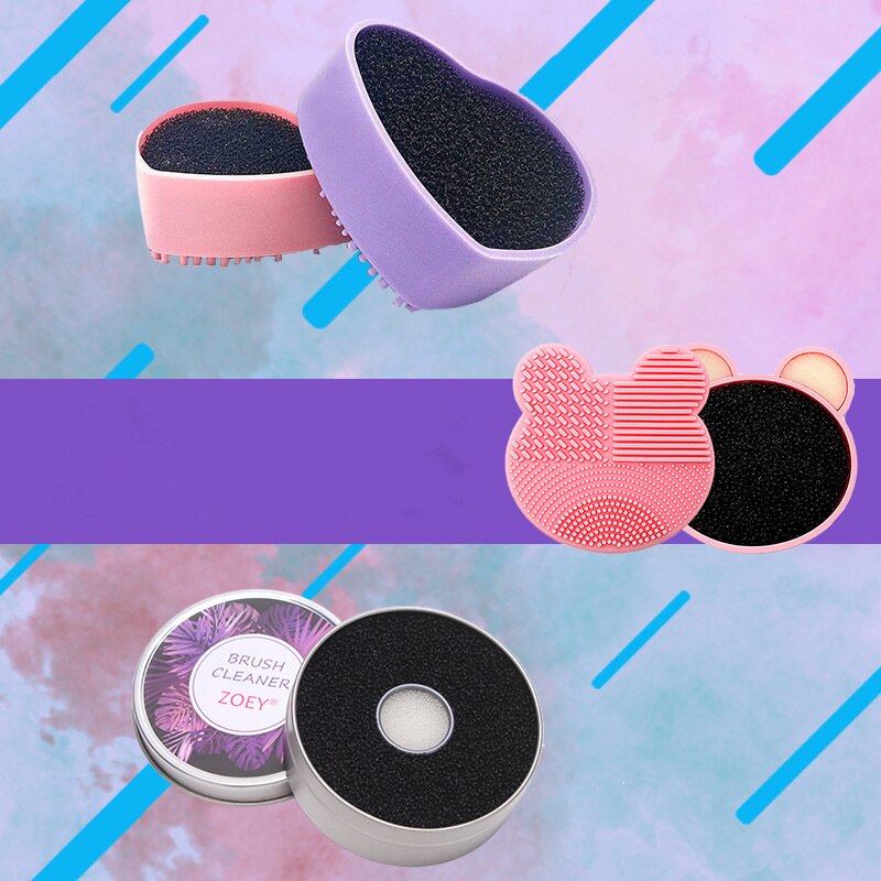 1PC Silicone Makeup Brush Cleaning Glove Sponge Makeup Washing Brush Scrubber Tool Cleaners Cleaning Brushes