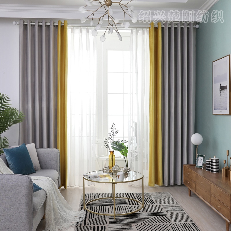 Rideaux de velours modernes pour les rideaux de fenêtre de salon de chambre à coucher rideau d'épaississement d'ombrage complet dans le luxe de cuisine